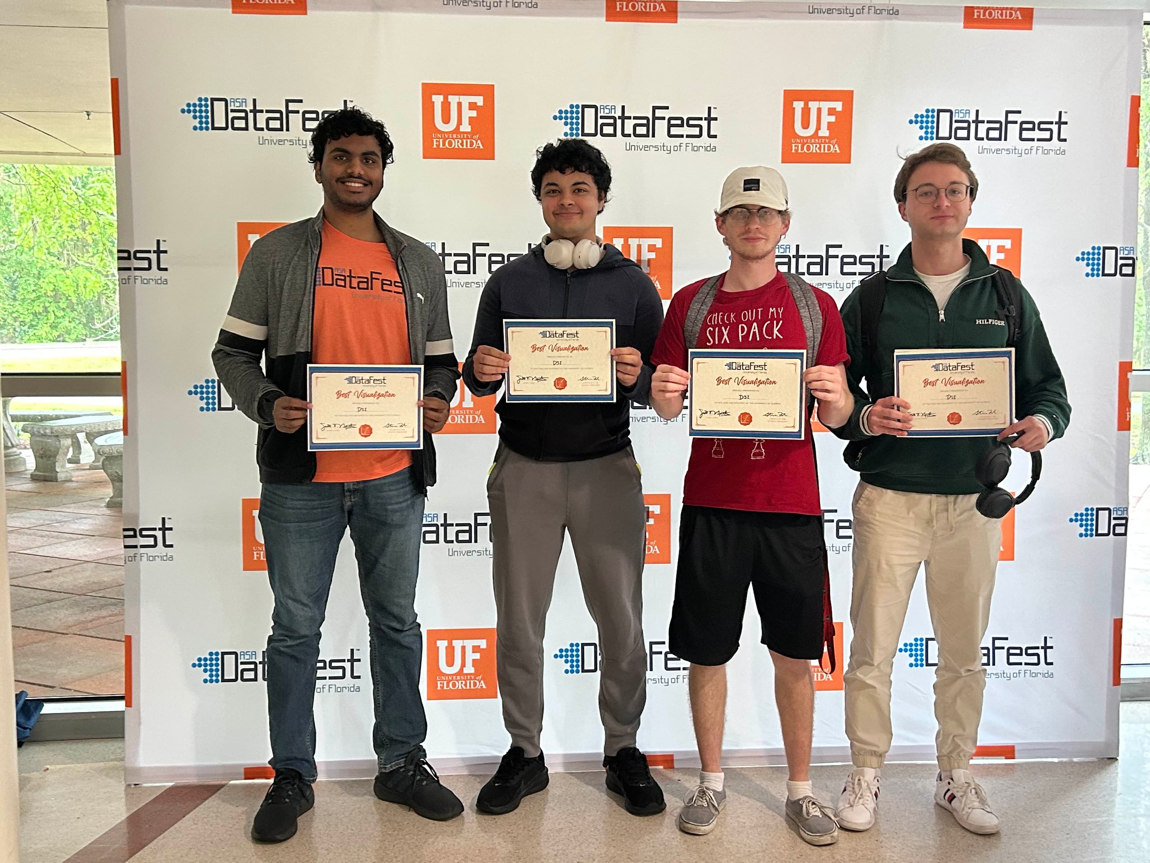 DSI members win Best Visualization at DataFest 2025